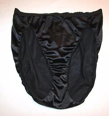 Vintage VASSARETTE Second Skin SATIN Wet-Look PANTY Nylon BRIEF Sz~6 • $39.99