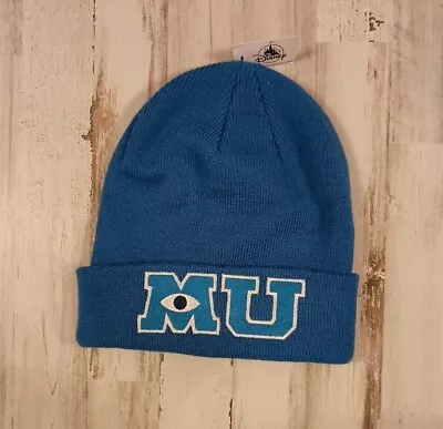 Disney Parks Monsters University  MU Beanie Hat Adult Blue Disneyland Resort NEW • $22