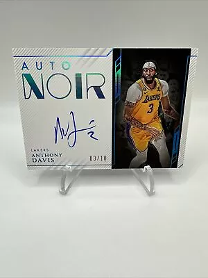 2022 Panini Noir Anthony Davis ON CARD AUTO #03/10 SSP PLATINUM Jersey # 1/1 🔥 • $219.50