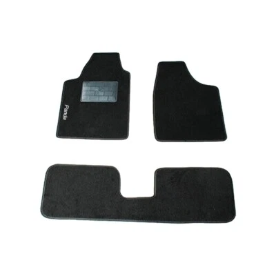 Tappetini Auto Anteriori Per Fiat Panda 2012-2025 | Set 2 Pezzi In Moquette Nera Made In Italy Con Battitacco