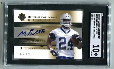 2005 Ultimate Collection Marion Barber III RC AUTO 140/225 SGC 10 GEM MINT 💎 • $65
