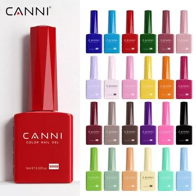 Hema Free Canni Nail Gel Polish 9ml Colours Base Coat No Wipe Top Varnish UV Led • £3.99