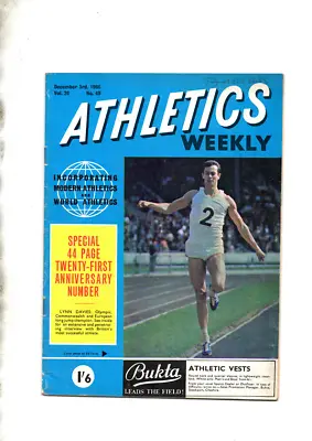 £8 • Buy Athletics Weekly The Athletes Magazine 21st Anniversary  Dec 3rd 1966 Good Cond