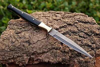 9” Double-Edged V42 Military Damascus Steel Dagger Boot Knife Hunting Survival • $26.95