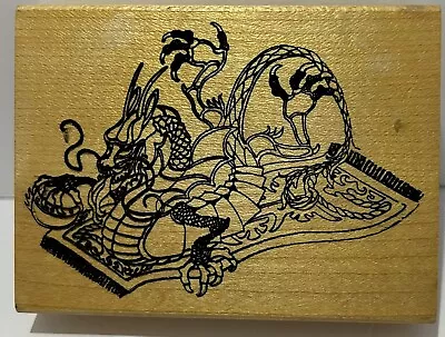 Rubber Stamp Dragon On Flying Carpet • $11.99