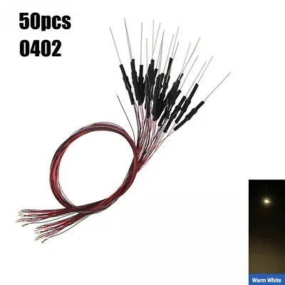 50PCS Pre-Soldered Micro Litz Wired Leads SMD Led 0402 0603 Inc Resistors 12V DC • $10.59