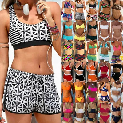 £12.83 • Buy Womens Sporty Tankini Bikini Set With Boy Shorts Swimsuit Swimwear Bathing Suit