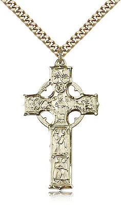 Gold Filled Cross Necklace For Men On 24 Chain - 30 Day Money Back Guarantee • $210