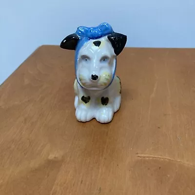 Vintage Painted White Terrier Dog W/Toothache Figurine Made In Occupied Japan 3” • $14.99