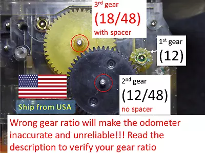 Mercedes Benz Odometer Speedometer 107 124 126 460 461 G Repair Gears Ratio18/48 • $17.95