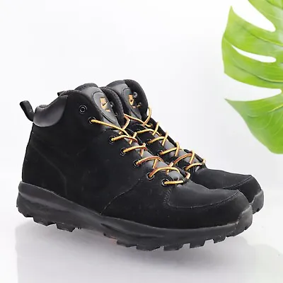 Nike ACG Men's Manoa Hiking Boot Size 10 Lace Up Waterproof Black Outdoor Sport • $139.84