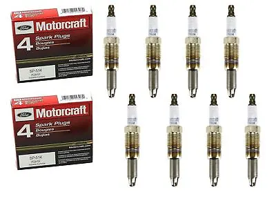 Genuine Ford Motorcraft  8 Spark Plugs SP-514/SP-547 PZH1F • $85.67