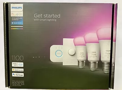 Hue Philips E27 Color Bulb 11W Starter Kit Combo • $280