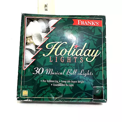 Vintage Christmas Musical Bell Light Set Franks Holiday 30 Count 16 Songs • $85