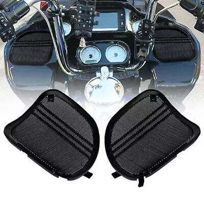 US Tri-Line Speaker Grills Cover Trim For Harley Road Glide FLTRU FLTRXS Black • $16.13