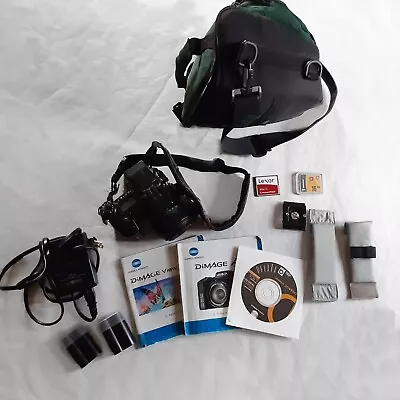 Minolta DiMAGE A1 5.0MP Digital Camera W/ Bag Strap Charger Batteries Manual • $55