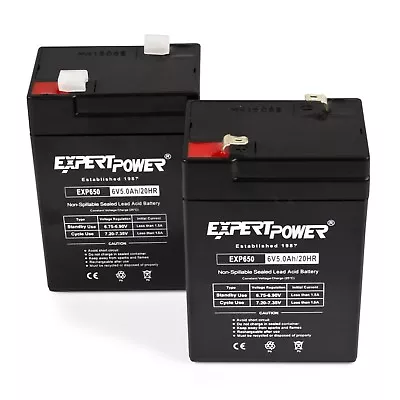 2 Pack 6V 6 Volt 5Ah Rechargeable Sealed Lead Acid Battery Replaces 4.5Ah 4Ah • $28.99