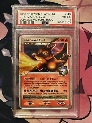 Pokémon TCG 2009 Charizard G LV.X 143/147 Supreme Victors Platinum PSA 4  • $26