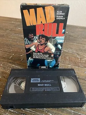 Mad Bull (VHS 1989 Video Treasures) Rare 1977 Alex Karras Wrestling TV Movie! • $9.59