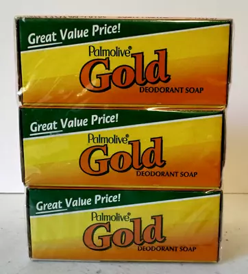 Palmolive GOLD Deoderant Soap 3 Bars 3.2 Oz NOS New Sealed Discontinued Made USA • £17.18