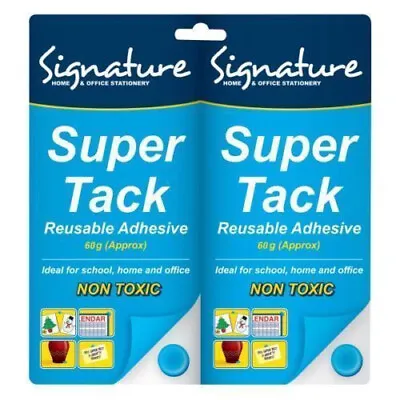 Blu Tack Super Blue Tac Re-usable Adhesive Putty Repositionable Glue 1 X 100g 75 • $7.51