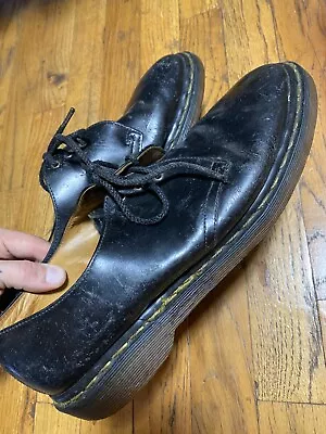 Vintage 90s Doc Martens 1461 Oxford Black Shoes Men's Sz 10 - Made In England • $55
