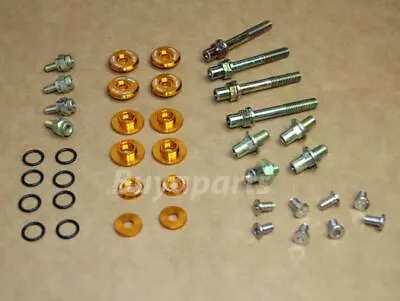  B-SERIES ALUMINUM Engine VALVE COVER WASHER SEAL BOLT NUT KIT B16 B18 Gold • $34.49