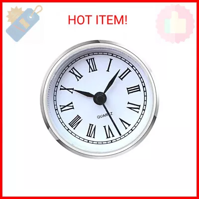 HILLHOME Mini Clock Insert 2.4 Inch (61 Mm) Round Quartz Clock Fit-up Movement M • $12.81