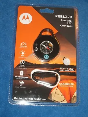 Motorola PEBL320 Personal LED Light W/Outdoor Solutions & Sensors CompassNew!  • $10