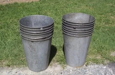 6 GREAT Large GALVANIZED Sap Buckets Vintage Maple Syrup!! • $30.69