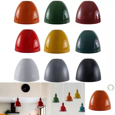 Vintage Lampshade Easy Fit Gloss Metal Cup Pendant Light Shades For Ceiling Lamp • £9.89