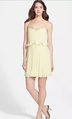 NWT Women's Erin Fetherston Ruffle Tiered Accordion Pleated Dress Size 6 • $59.49