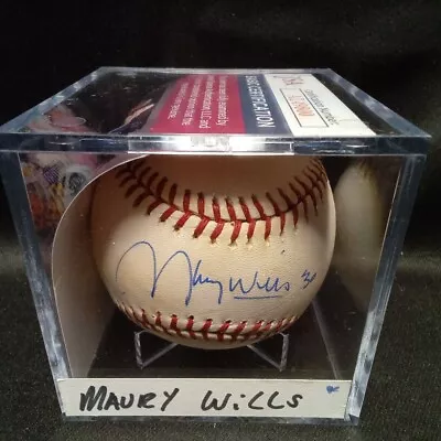 Maury Wills Los Angeles Dodgers Signed ONL Baseball JSA        -P • $59.99