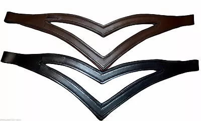 $24.99 • Buy New Leather Empty Channel Bridle Brow Band Double (V) Shape 8 MM Free Shipping