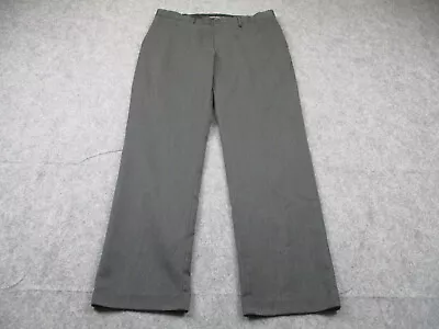 Marc Anthony Pants Mens 34 Gray Chino Slim Fit Straight Flat Front 34x32 • $13.97