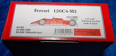 Model Factory Hiro 1/20 Ferrari 126 C4 M2 Full Detail Kit K-125 • $425