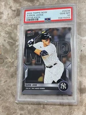 2022 Topps Now AARON JUDGE AL MVP Offseason Card #OS38 Yankees PSA 10 GEM MT • $49.99