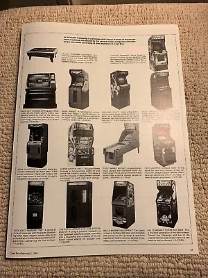 $5.49 • Buy 13 1/2-10” 1983 Arcade Games Joust Pengo Jungle Hunt Pac Man Tac Scan Ad FLYER