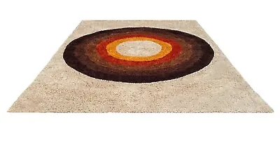 5 X 7 Mid Century Danish Modern Rya Style Shag Rug Or Carpet After Verner Panton • $395