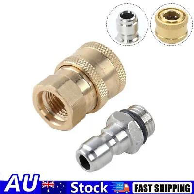 High Pressure Washer Quick Brass Connector Easy-Connect Fitting 1/4  Female Male • $11.99