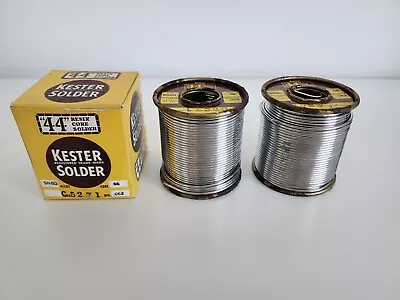 Vintage Kester 44 Resin Core Solder LOT Of 2 • $43.61