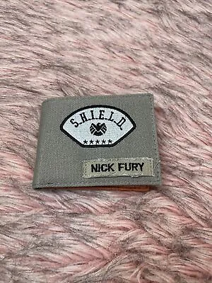 MARVEL Nick Fury SHIELD Cloth Wallet Vintage Military Style Billfold Army Green • $10