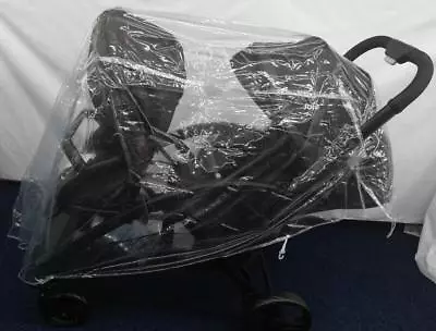 UNIVERSAL DOUBLE TWIN/ TANDEM RAINCOVER ( RAIN COVER ) PUSHCHAIR Front Back Pram • £15.99