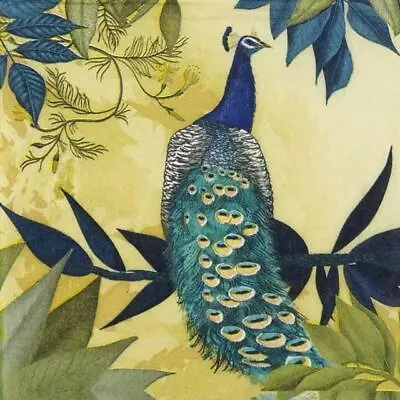 4x Single Cocktail Napkins Decoupage And Party - Fab Funky: Gilded Peacock • £1.19