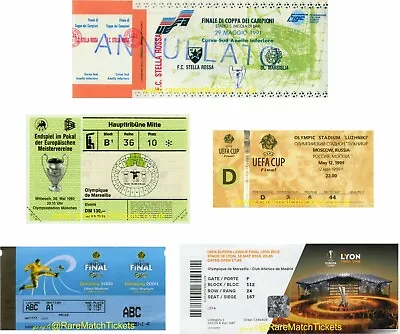 Reproduction OLY MARSEILLE 1991-2018 European Uefa Europa Cup Final Ticket [RMT] • £1.50