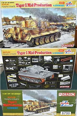 Tiger I Mid Production W/Zimmerit 1:35 Dragon 6700 MIB  • $34.95