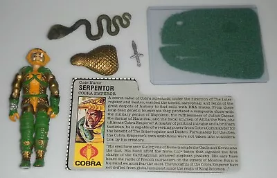 1986 Vintage GI Joe Lot ARAH Cobra Serpentor 3.75 Figure & Accessories *Complete • $64.99