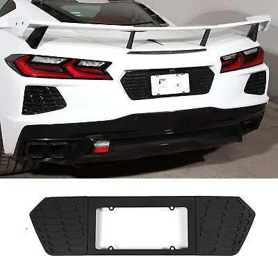 Fits 2020-2024 Corvette C8 Rear License Plate Black Auminum Alloy Filler Frame • $73.99