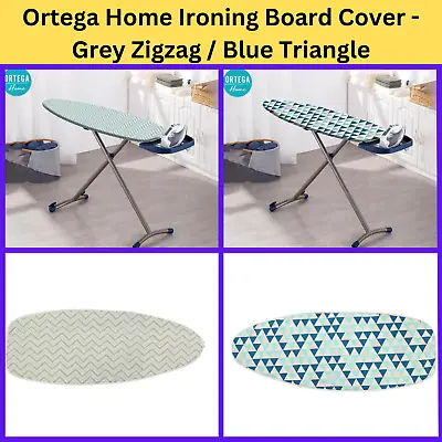 $16.99 • Buy Ultra Thick Heat Retaining Felt Ironing Iron Board Cover Easy Fitted -Grey& Blue