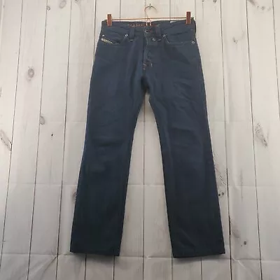 Diesel Jeans Mens 26 SAFADO Slim Straight Button Fly Dark Wash Tapered Blue • $27.99